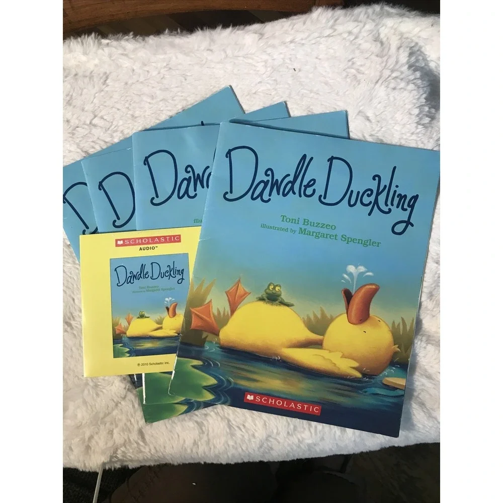 Dawdle Duckling By Toni Buzzeo-Set Of 4 Books & CD! VERY GOOD, Reading Center